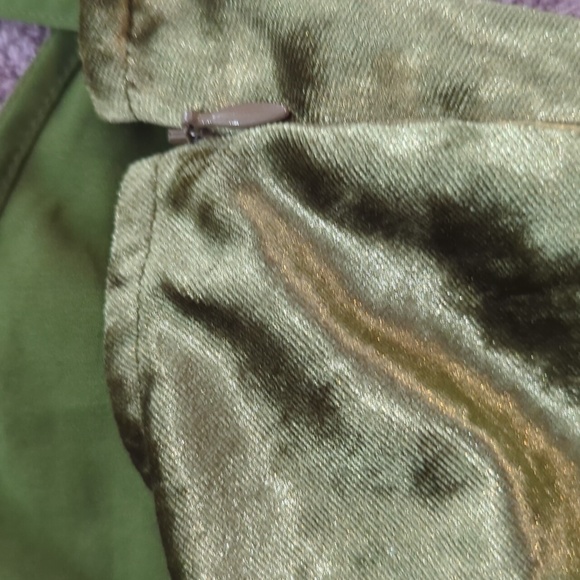 Nirmooha Anthropologie Green Velvet One Shoulder Beaded Dress - Picture 7 of 8